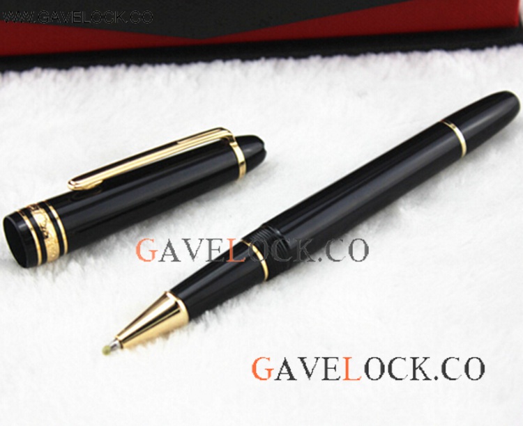 Montblanc Meisterstuck Le Grand Roller Ball Pen Black & Gold Clip 145